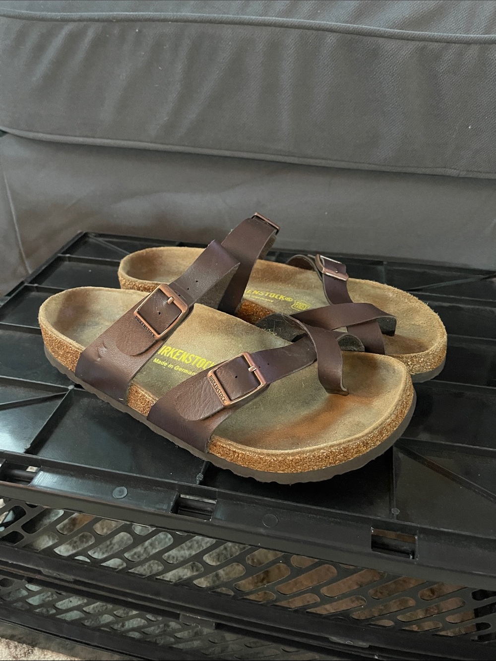 Birkenstock Mayari Brown Cross-strap Sandals Womens size 40